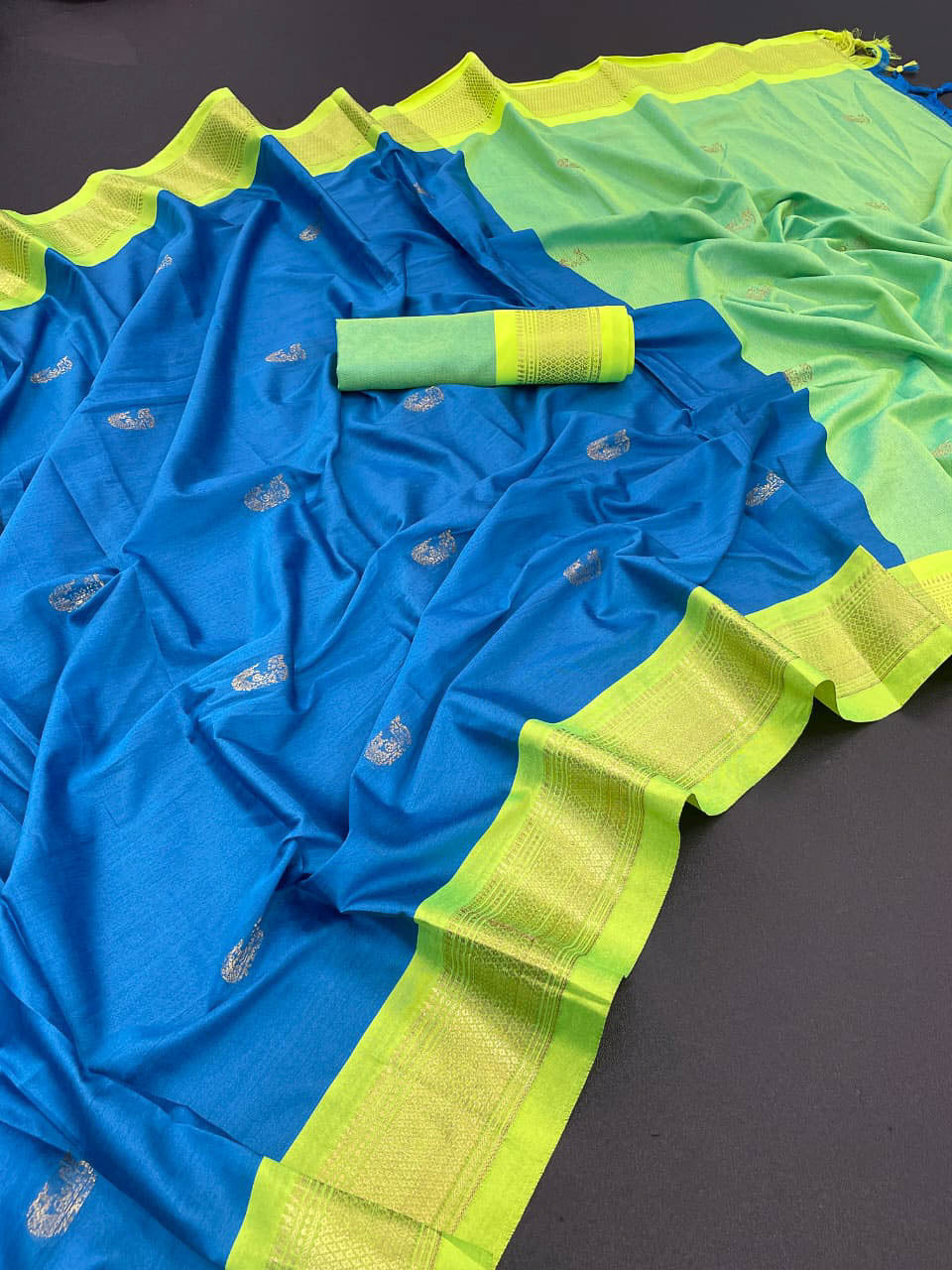 Kalyani Cotton Single Zari Border Sarees