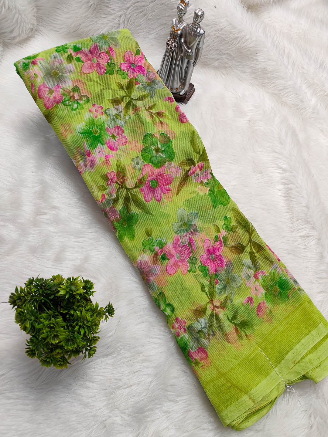Digital Printed Chiffon Sarees For Women Girls