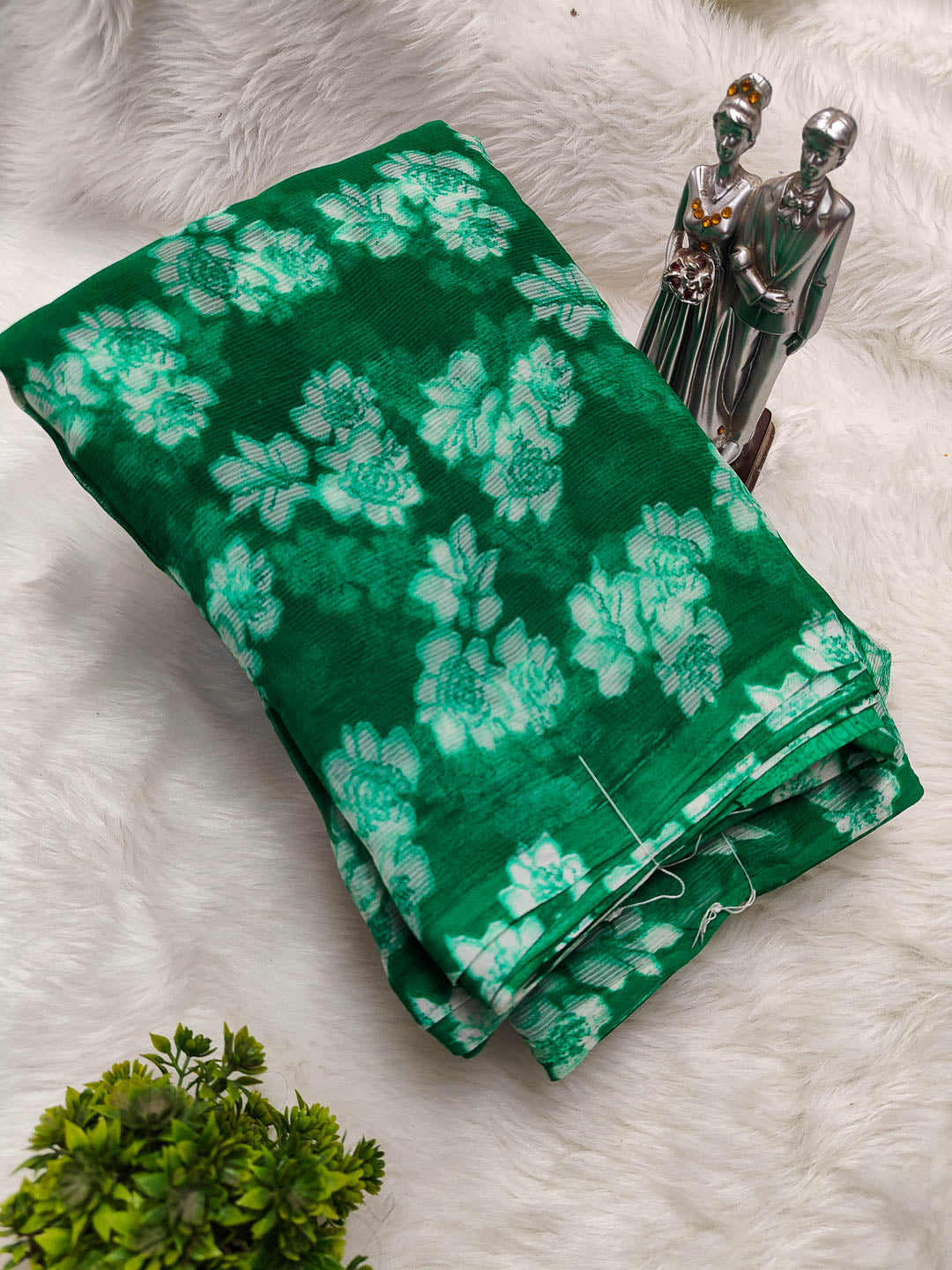 Digital Printed Chiffon Sarees For Women Girls