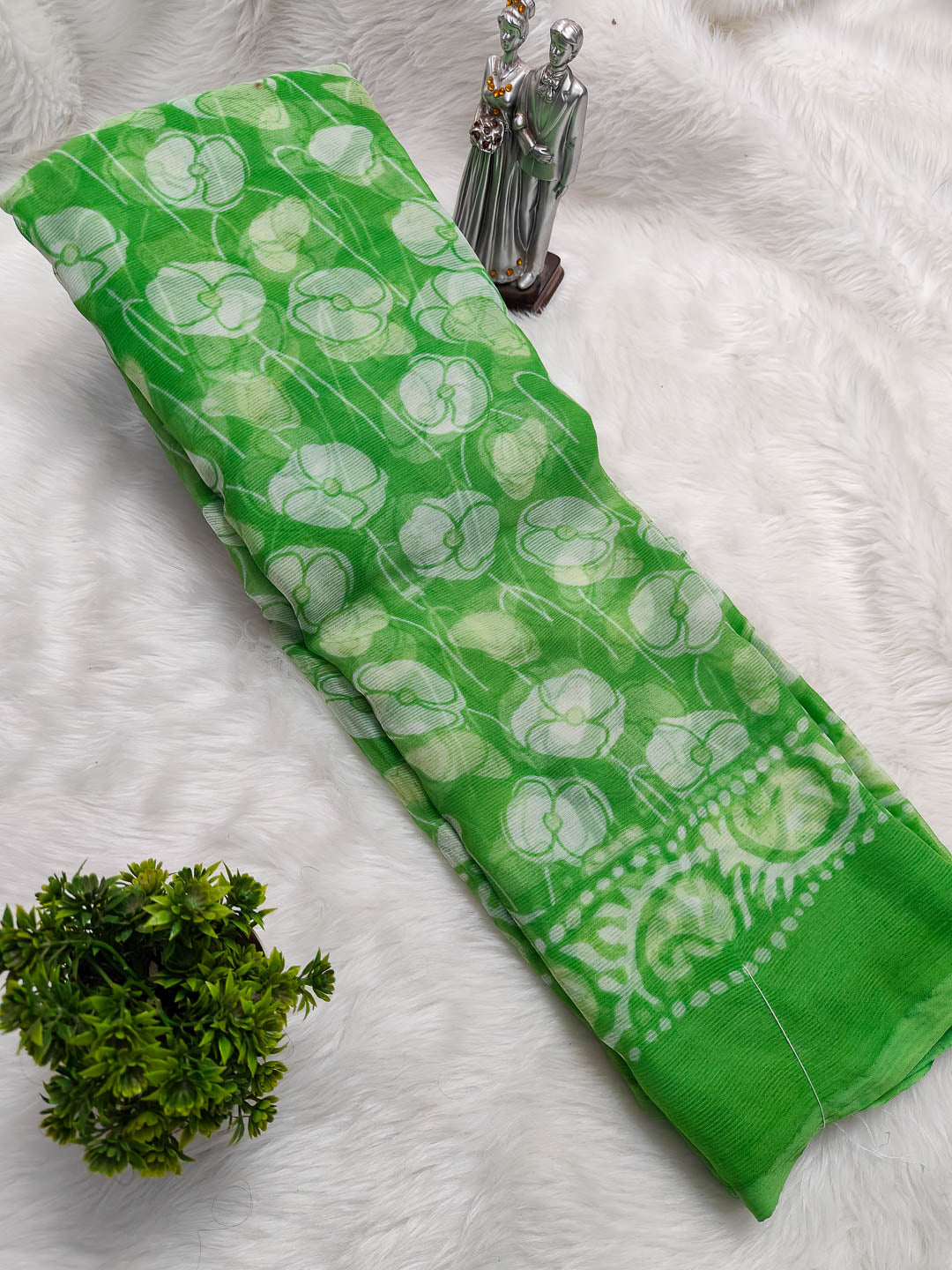 Digital Printed Chiffon Sarees For Women Girls