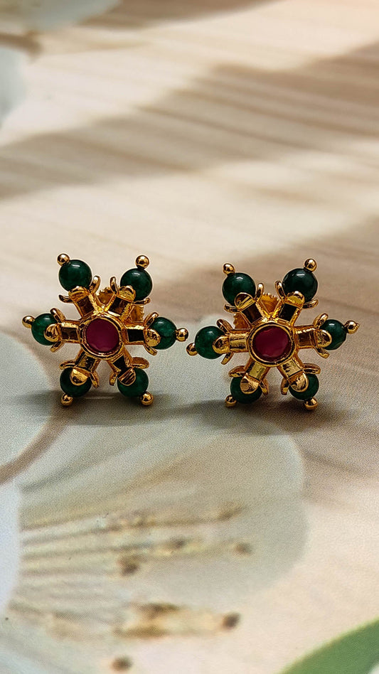 1 Gram Gold Plated Premium Pearl Stud
